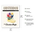 thumbnail image 2 of Amsterdam Holland - Dutch Tulips in a Wooden Clog - Fly Canadian Pacific Air Lines - Vintage Airline Travel Poster - Fine Art Matte Paper Print (Unframed) 11x14in, 2 of 4