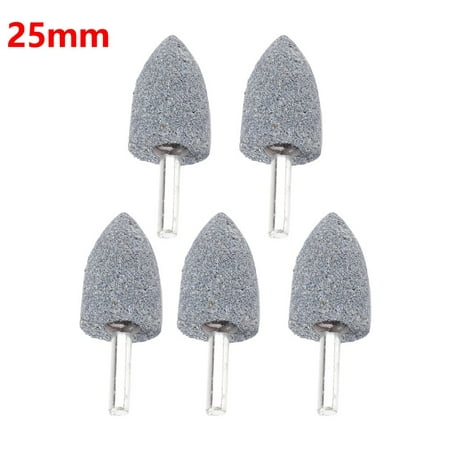 

QXKE 5Pcs 6mm Round Shank Grinding Wheel Cylindrical Conical Sharpening Head Tool