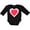 AB-Black, variant on Inktastic Valentine Red Heart with Dots Boys or Girls Long Sleeve Baby Bodysuit