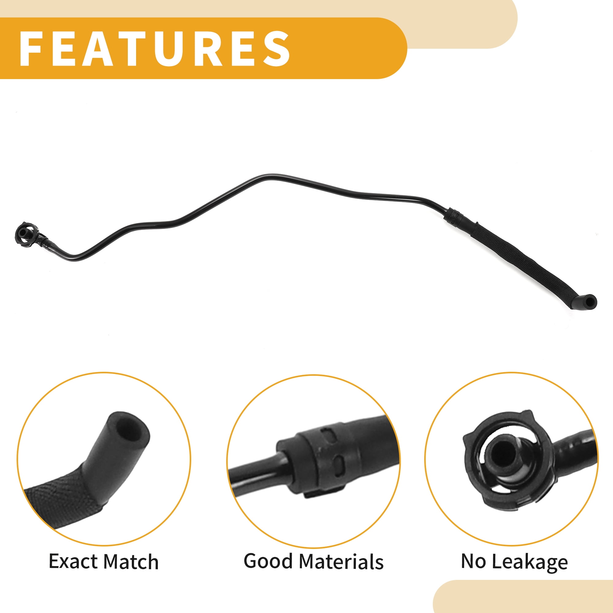 Unique Bargains Heater Hose No.8R0121081BP for Audi Q5 2.0L 2013-2017 Plastic Black