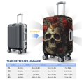 thumbnail image 4 of Hirioo Classical Rose Crown Skull for Elasticity Suitcase Cover (No luggage Included) Durable Luggage Protector Fits 18-32 Inch Luggage-Medium, 4 of 7