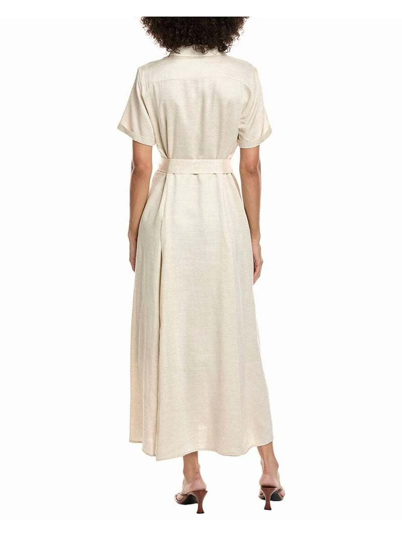 Ted Baker womens Belted Linen-Blend Shirtdress, xs, Beige - Walmart.com