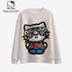 thumbnail image 1 of Hello Kitty-Sudadera holgada de Halloween para mujer, suéter Retro con estampado de calabaza, manga larga, cuello redondo, gran tamaño, Funn, 1 of 4