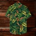 thumbnail image 5 of Dolkfu Floral Shirt for Men Short Sleeve Stretch Green Button up Shirt Tropical Vacation Boho Men's T-Shirts,L, 5 of 9