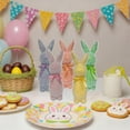thumbnail image 6 of 9.6-Inch Colorful Flocked Bunny Figurine with Bow Tie, 1 PCS Spring Easter Table Centerpiece Decor for Home, Party, or Office, Indoor Festive Bunny Decoration for Mantel and Tabletop, 6 of 6