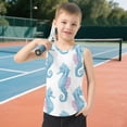 thumbnail image 6 of Blue Seahorses with Pink Wings Vest Undershirt Tank Top Sleeveless Quick Dry 9-10Y, 6 of 7