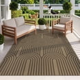 thumbnail image 2 of LOKHOM 6'x9' Faux Jute Outdoor Rugs, Geometric Area Rug for Living Room, Washable Non Slip Indoor Outdoor Carpet for Patio Backyard Bedroom, Beige Brown, 2 of 9