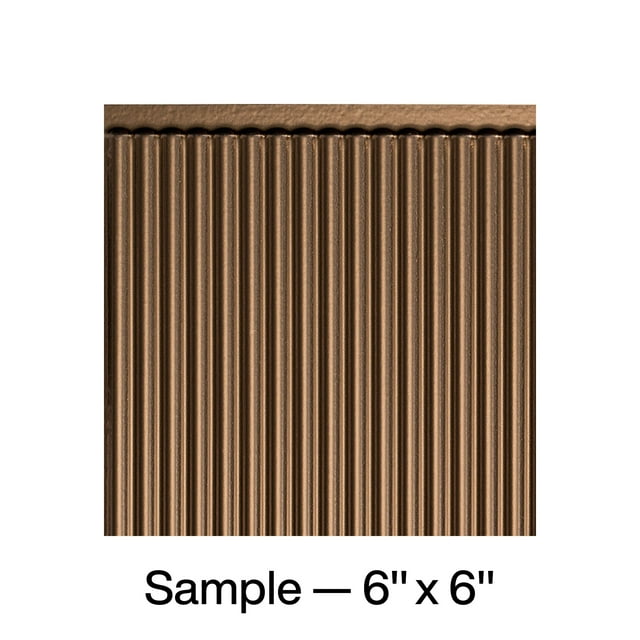 FASÄDE Rib Decorative Vinyl Backsplash Panel in Oil Rubbed Bronze (6X6 Inch Sample)
