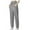 Gray, variant on XFLWAM Women Solid Color Fashion Fallow Ventilate Lace-up Pocket Elastic Exercise Running Yoga Pants