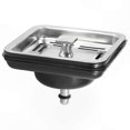 thumbnail image 1 of Kitchen Sink Drain Mesh Stopper Basket Strainer Waste Plug for Square Sinks, 1 of 5