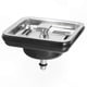 thumbnail image 1 of Kitchen Sink Drain Mesh Stopper Basket Strainer Waste Plug for Square Sinks, 1 of 5