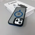 thumbnail image 1 of Funda de lujo con armadura translúcida mate de Color magnético a prueba de golpes para iPhone 11 12 13 14 15 16 ProMax Magsafe cubierta de carga inalámbrica, 1 of 5