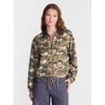 thumbnail image 2 of No Boundaries Cotton Twill Barn Jacket with Faux Leather Collar, Women's XXS-4X, 2 of 6