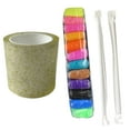 thumbnail image 1 of Kit de cintas adhesivas Nano Tape Bubble, cintas adhesivas para manualidades DIY, reutilizables, para el aula, para niños, impermeables, removibles, para adultos, con pajitas, cintas Estilo B, 1 of 7