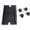 Black, variant on Yajisi Removable Computer Case Stand Holder Bracket Desktop Mainframe Storage Rack with Brake, Adjustable Width & Rolling Wheels (Black, 12.2 x 7.1 in / 31 x 18 cm)