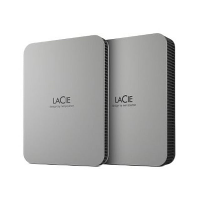 LaCie Mobile Drive STLP5000400 - Disque Dur - 5 To - Externe (portable) - USB 3.2 Gen 1 (Connecteur USB-C) - Argent Lune