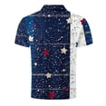 thumbnail image 5 of Blusa y camisa de manga corta con cuello vuelto para hombre, informal, de moda, de negocios, de manga corta, estampada, deportiva, con solapa, de poliéster., 5 of 5