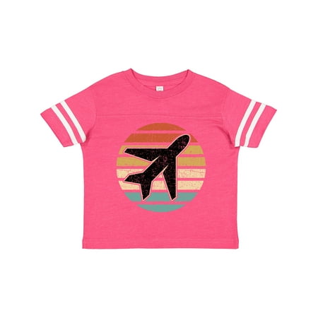 

Inktastic Airplane Pilot Vintage Sunset Gift Toddler Boy or Toddler Girl T-Shirt
