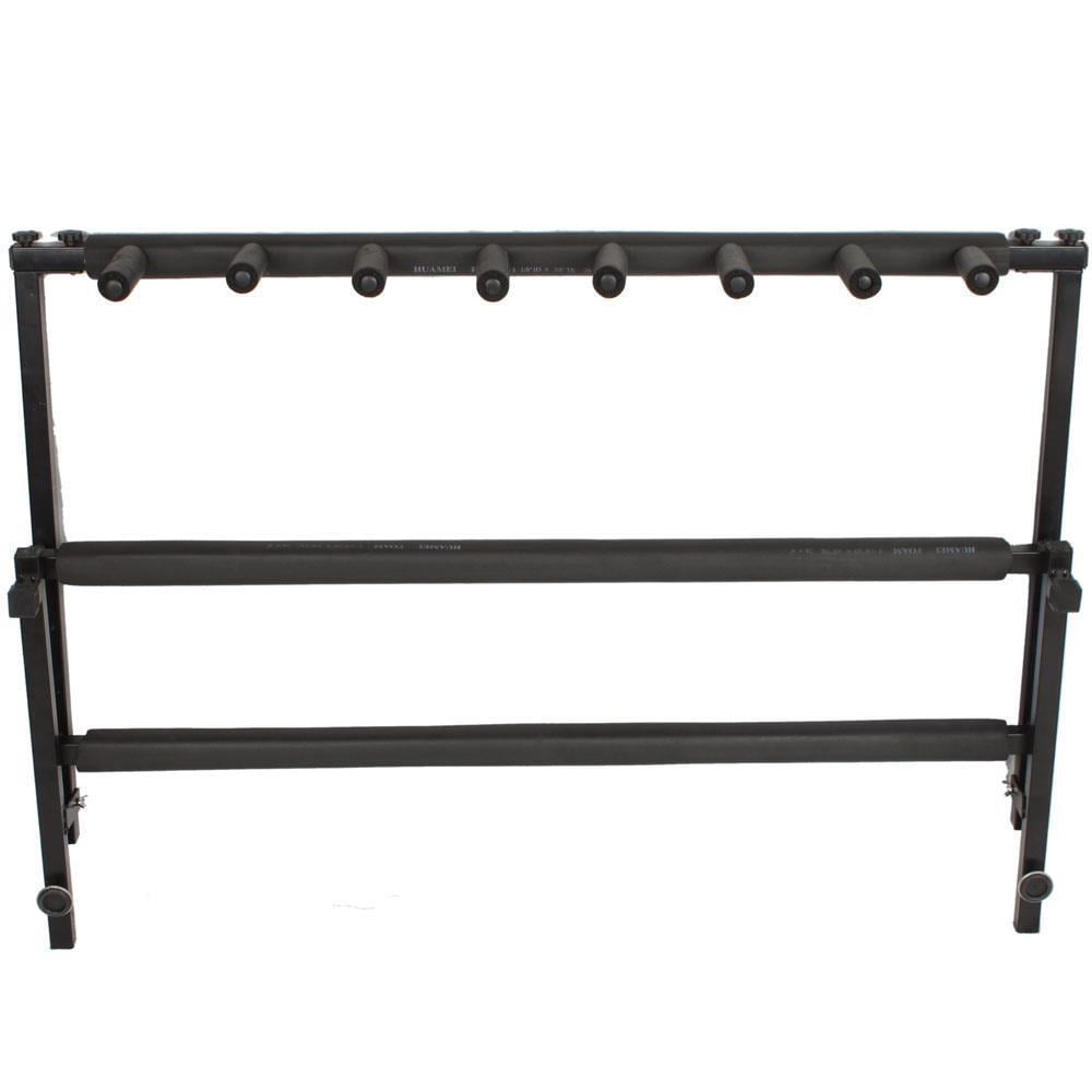 SONGMY Multi-Guitar Display Rack Folding Stand - Band Stage Bass & Acoustic Guitar, Black (7 Holder)