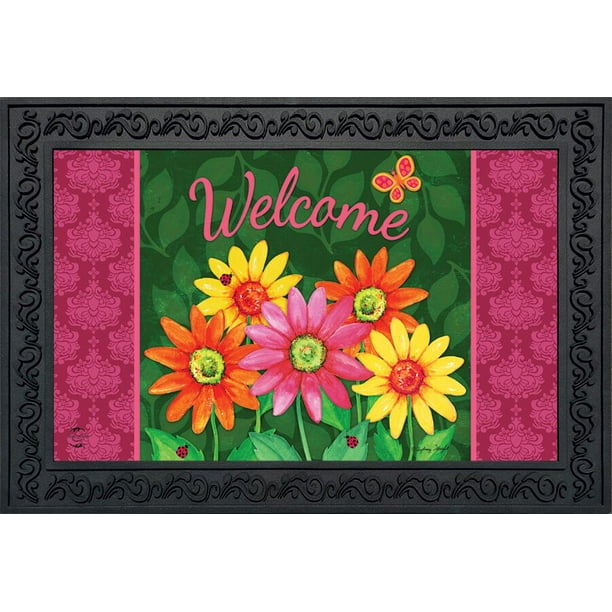 Daisies Spring Doormat Floral Indoor Outdoor 18" x 30