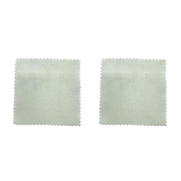 Inteprter 100 Pieces Silver Jewelry Cleaning Polishing Reusable Earring Double Cloth Bracelet Sided Supplies Shinning Gris claro 2Conjunto