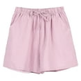 thumbnail image 2 of Womens Casual Shorts Drawstring Sweat Elastic Waist Running Workout With Pockets Girls Bottoms Shorts, 2 of 5