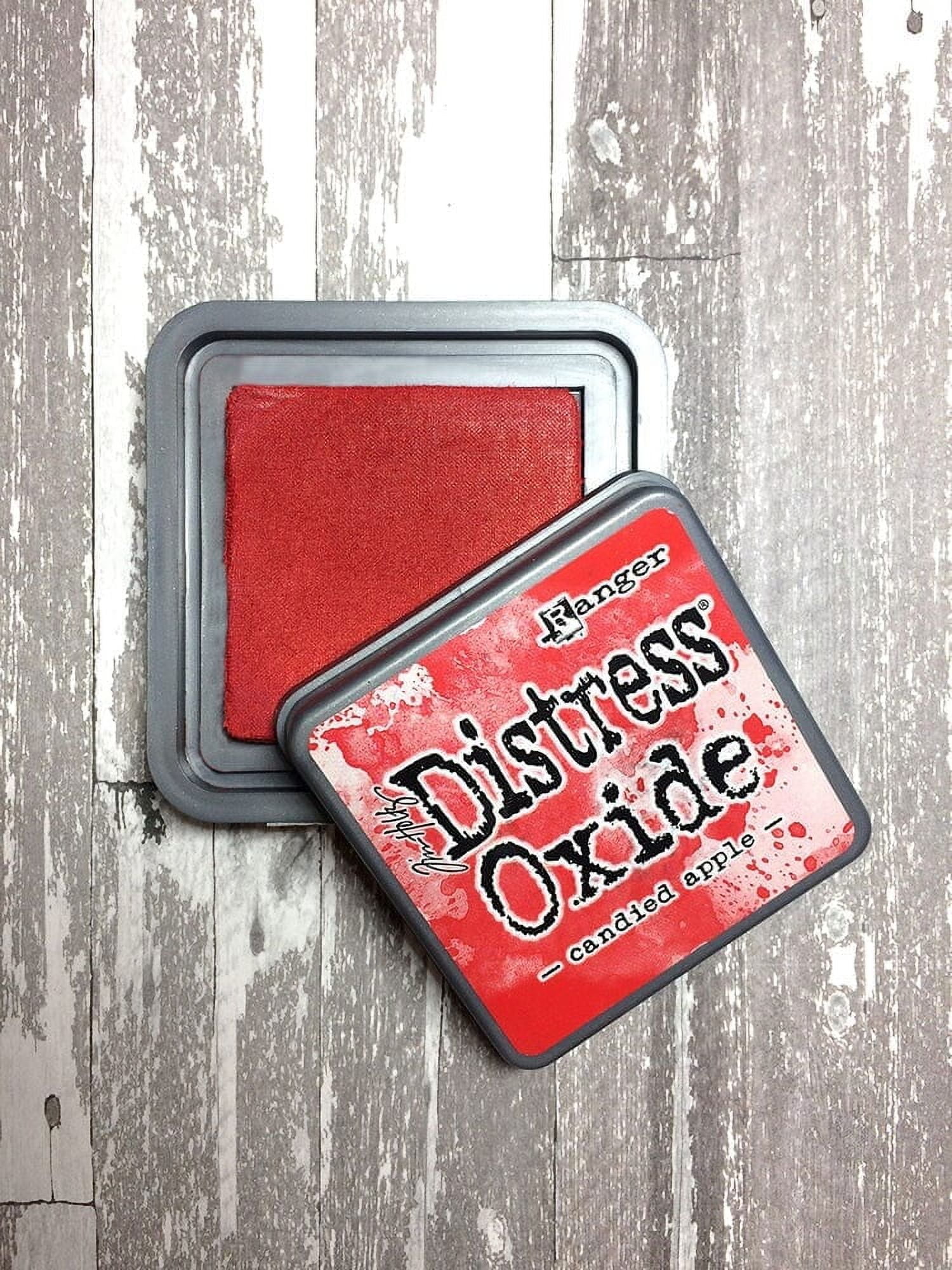 Tim Holtz Ranger Distress Oxide Ink Bundle - Four 3" x 3" Pads D : Seedless Preserves, Candied Apple, Pickled Raspberry, and Worn Lipstick