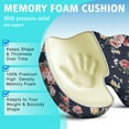 thumbnail image 5 of Premium Floral Pattern Memory Foam Seat Cushion Ergonomic Chair Pad for Office Chair, Car, Airplane & Bleachers Sciatica, Tailbone Hip & Back Pain Relief - Chair Cushion for Long Office Workers., 5 of 5