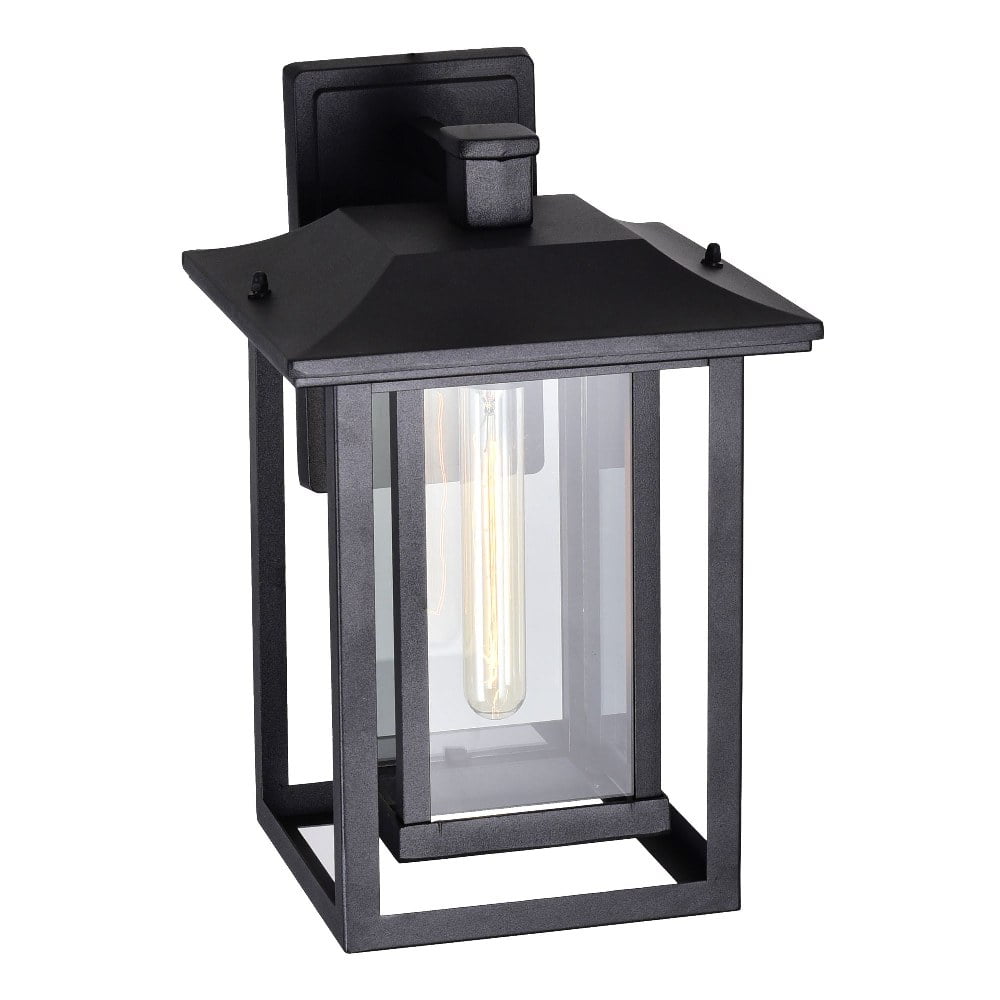 CWI Lighting Winfield 1 Light Farmhouse Metal Outdoor Wall Light in Black