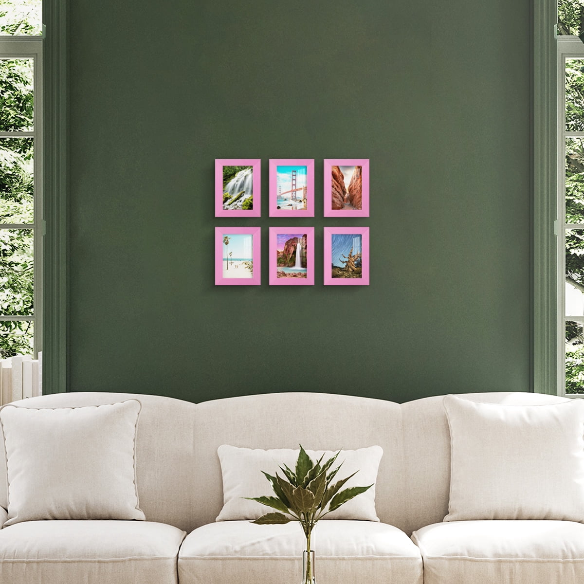 Wexford Home Textured 3.5" x 5" Pink Picture Frame (Set of 6)