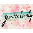 thumbnail image 2 of PI Galerie 32x25 White Modern Wood Framed Museum Art Print Titled - You are Lovely, 2 of 4