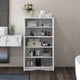 thumbnail image 5 of Costway Gabinete Independiente para Baño con Puertas y Estantes Ajustables 60 x 30 x 108 cm Blanco, 5 of 10