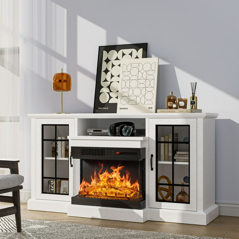White fireplace sale tv stand walmart