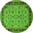 thumbnail image 1 of Ahgly Company Indoor Round Oriental Green Traditional Area Rugs, 6' Round, 1 of 4