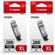 thumbnail image 1 of Cartucho de tinta Canon PGI-280XL de pigmento negro, paquete de 2 unidades para PIXMA TR8520, 1 of 1
