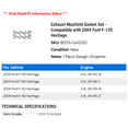 thumbnail image 2 of Exhaust Manifold Gasket Set - Compatible with 2004 Ford F-150 Heritage, 2 of 2