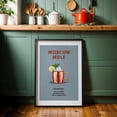 thumbnail image 6 of Moscow Mule - Manhattan New York Illustration Cocktail Kitchen Decor Typography Bar Vintage Quote Modern Art Black Framed Wall Art Print 20 x 30 inches, 6 of 8