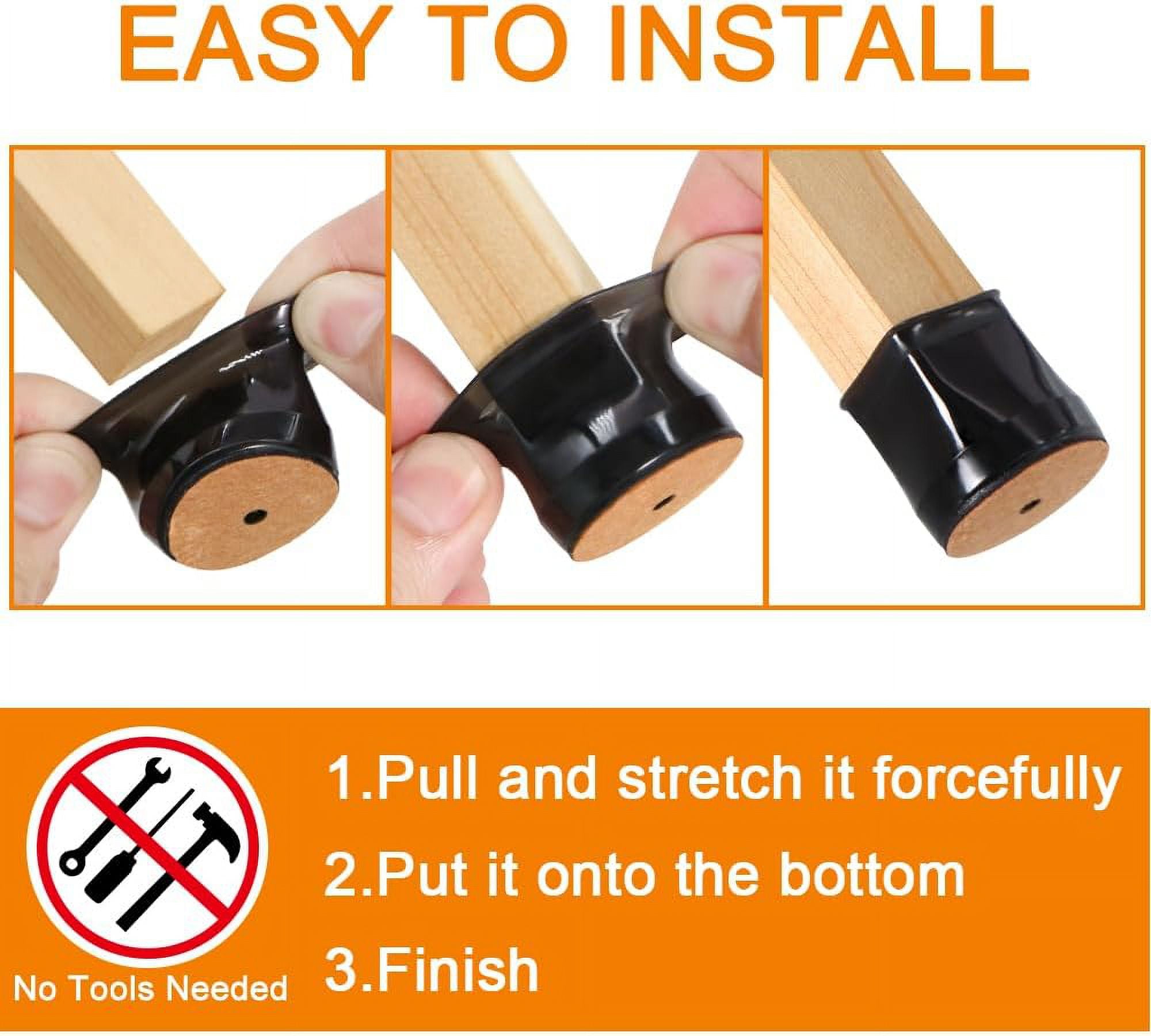 Chair Leg Floor Protectors for Hardwood Floors Silicone Covers to Protect Wood Tile Floors Felt Pads Furniture Leg Caps Non Slip Reduce Noise