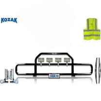 Kozak Compatible with Peterbilt 386 Front Grille Deer Moose Brush Bumper Guard Black