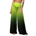 thumbnail image 1 of Pantalones de playa de gasa ligeros para mujer con protección solar, pantalones anchos de estilo bohemio estampados, blusa para mujer, 1 of 7