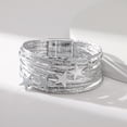 thumbnail image 4 of YYKihy Girl Leather Cuff Bracelet Set Multilayer Wrap Bracelet Star Bracelet Clasp Bracelet For Women, 4 of 7