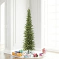 thumbnail image 3 of Vickerman 5.5' Bixley Pencil Fir Artificial Christmas Tree, Warm White Dura-lit LED Lights, 3 of 8