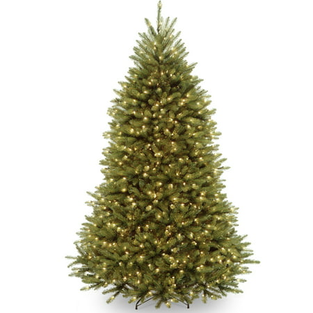 National Tree Pre-Lit 7-1/2' Dunhill Fir Hinged Artificial Christmas Tree with 750 Clear