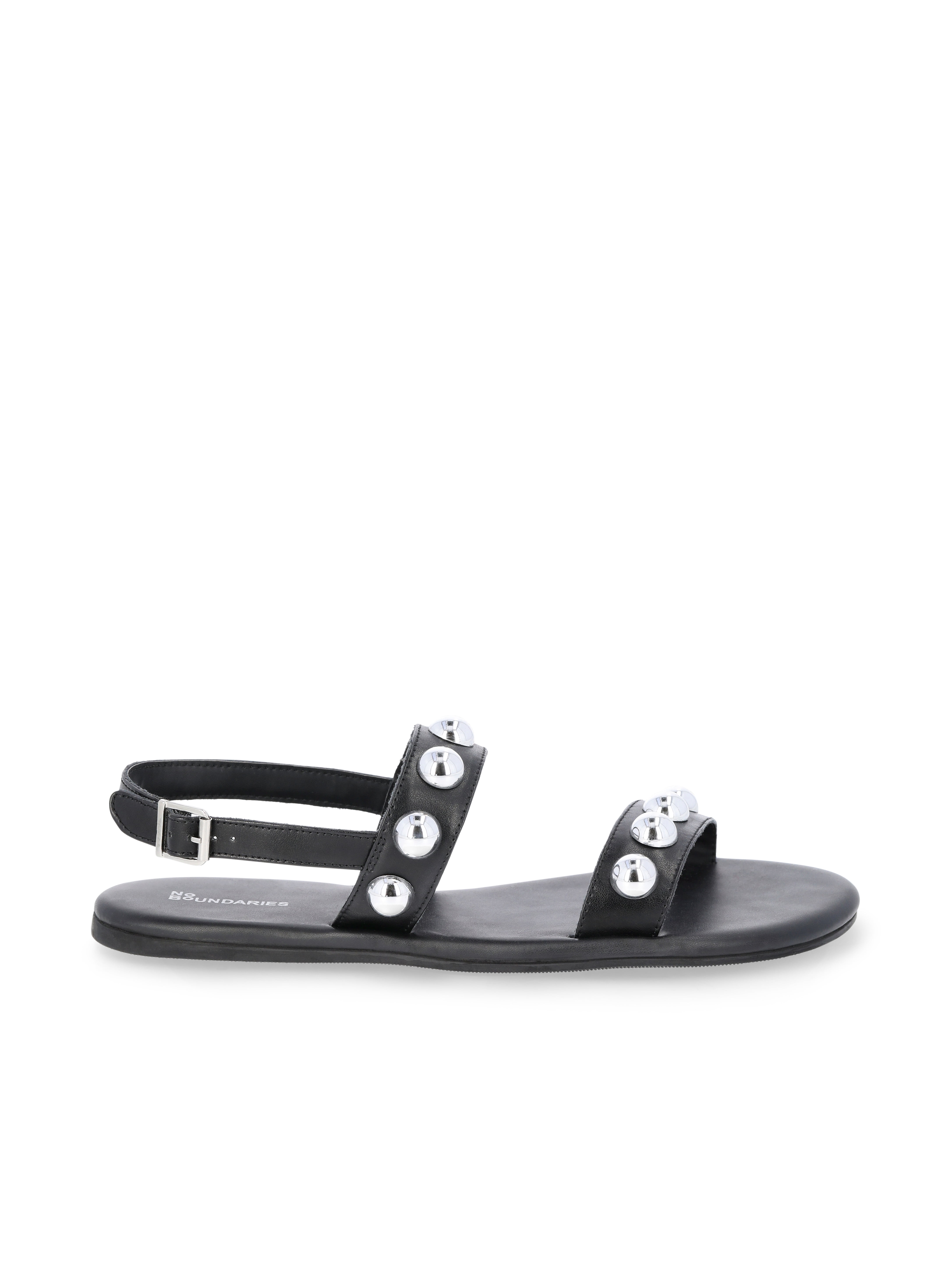 No Boundaries Women's Studded Flat Sandals