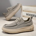 thumbnail image 6 of Men's  shoes for All-Season Casual, Gym & Running Shoes - Minimalist Classic Design for Casual AttireRetro Sporty Low-Top Sneakers - Beige Upper, Cushioned Rubber Sole, Breathable Fabric Lining, 6 of 8