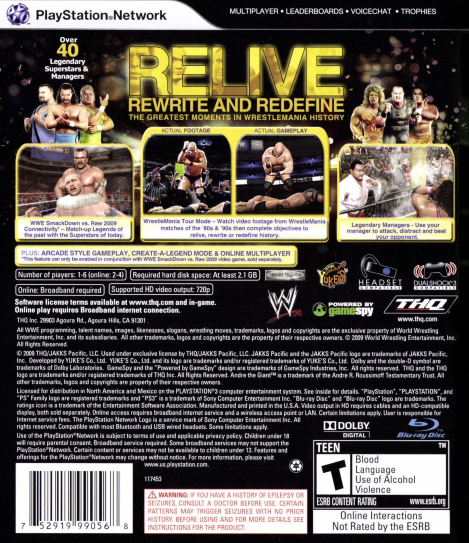 WWE Legends of WrestleMania PlayStation 3 Walmart