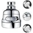 thumbnail image 1 of Aireador de grifo de cocina giratorio de 360 grados, rociador de modo dual ajustable, filtro difusor, boquilla de ahorro de agua, conector de grifo de baño, 1 of 6