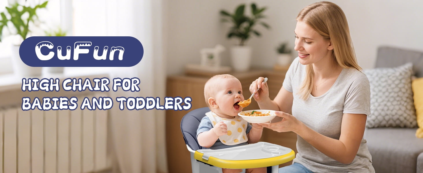 4 in 1 Baby High Chair, Toddler Chair with Removable Tray, Convertible High Chairs for Babies and Toddlers, Kids Learning Table, Building Block Table, Dining Booster Seat with Safety Harness, Blue