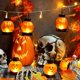 thumbnail image 5 of (6 piezas) Vela de calabaza para Halloween, llama parpadeante LED Dougie, velas que funcionan con pilas, para Halloween, decoración de jardín interior y exterior, 5 of 5