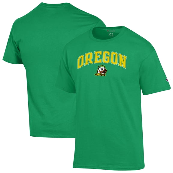 Men's-Champion Green Oregon Ducks Arch Over Logo T-Shirt